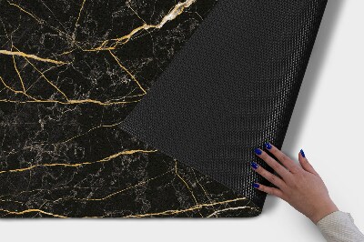 Washable door mat Black marble