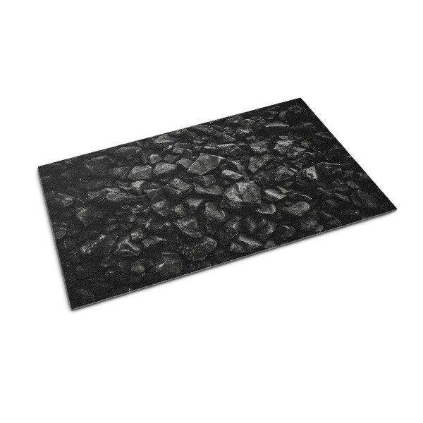 Washable door mat Black stones