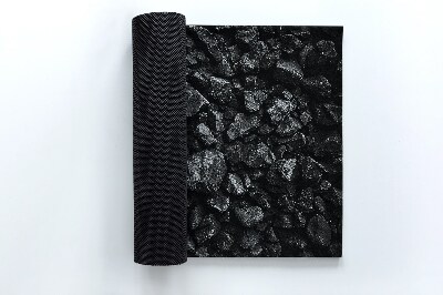 Washable door mat Black stones