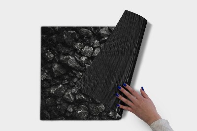 Washable door mat Black stones