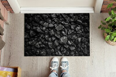 Washable door mat Black stones