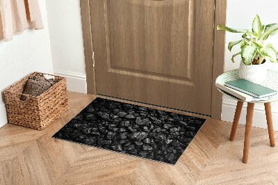 Washable door mat Black stones