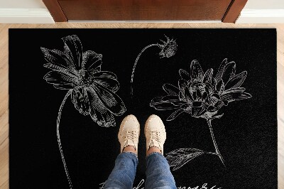 Washable door mat Chamomile flower