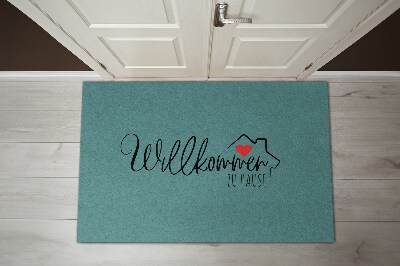 Door mat Willkommen zu hause