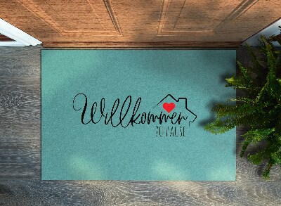 Door mat Willkommen zu hause