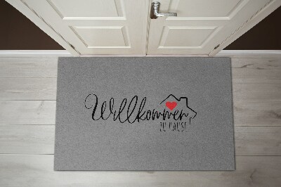 Door mat Willkommen zu hause