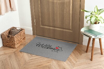 Door mat Willkommen zu hause