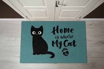 Doormat Home is where my cat is