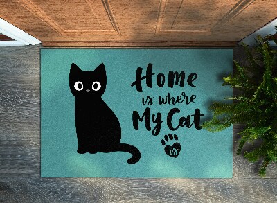 Doormat Home is where my cat is