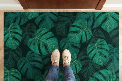 Doormat Monstera leaves