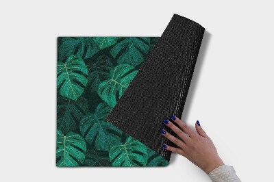 Doormat Monstera leaves