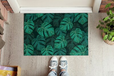 Doormat Monstera leaves