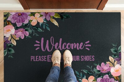 Doormat Welcome please remove your shoes