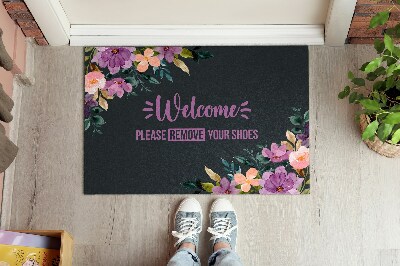 Doormat Welcome please remove your shoes