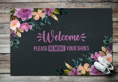 Doormat Welcome please remove your shoes