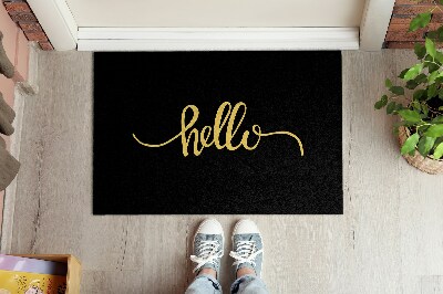 Door mat indoor Hello