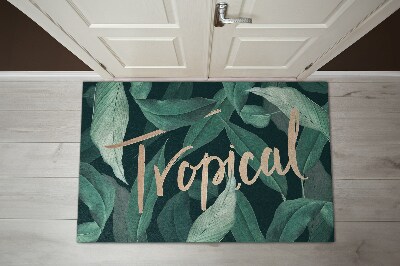 Door mat indoor Tropical leaves