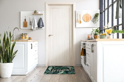 Door mat indoor Tropical leaves