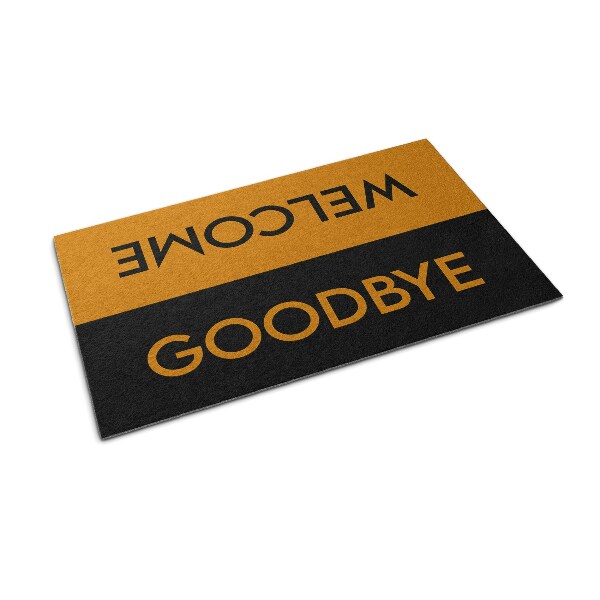 Door mat indoor Welcome goodbye