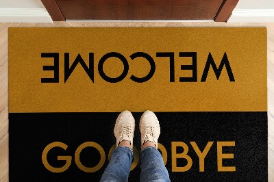 Door mat indoor Welcome goodbye