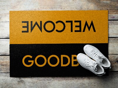 Door mat indoor Welcome goodbye