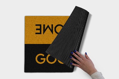 Door mat indoor Welcome goodbye