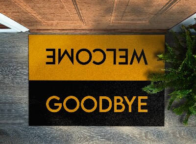 Door mat indoor Welcome goodbye