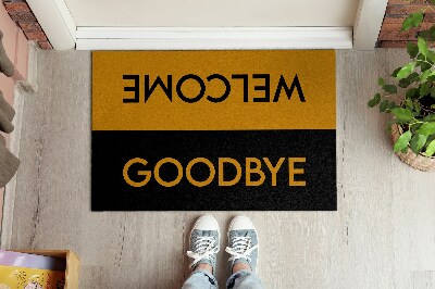 Door mat indoor Welcome goodbye