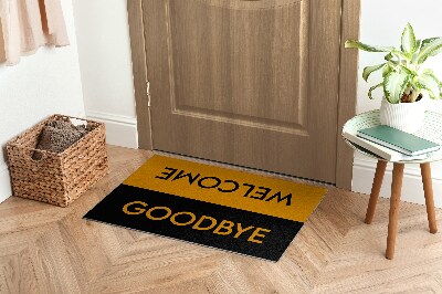 Door mat indoor Welcome goodbye