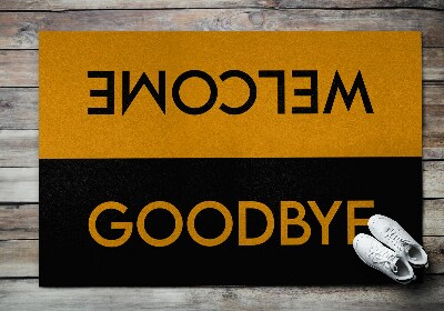 Door mat indoor Welcome goodbye