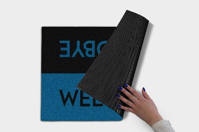 Doormat Welcome goodbye