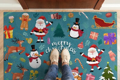 Door mat Santa Claus Snowman Christmas