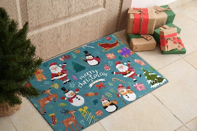 Door mat Santa Claus Snowman Christmas