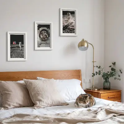 Astronauts landing on the moon wall art 3-piece set
