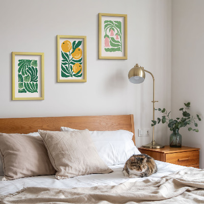Photo frame wall Minimalist plant patterns with fruits and leaves