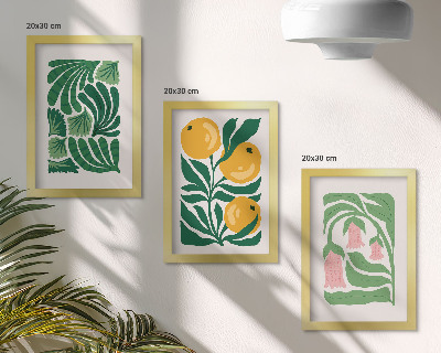 Photo frame wall Minimalist plant patterns with fruits and leaves