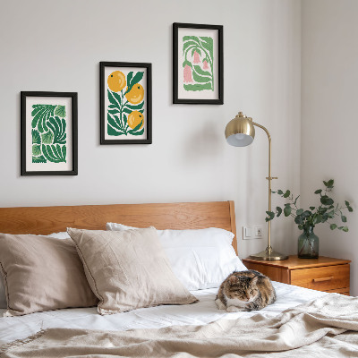 Photo frame wall Minimalist plant patterns with fruits and leaves