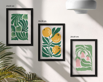 Photo frame wall Minimalist plant patterns with fruits and leaves