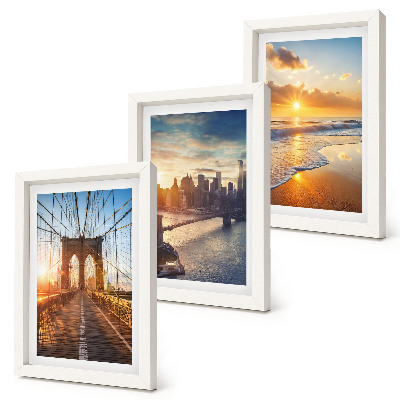 Photo frame wall Bridges and sunsets in the urban landscape