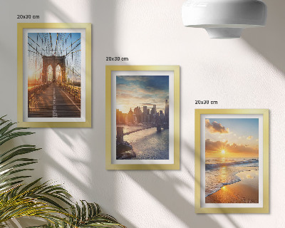 Photo frame wall Bridges and sunsets in the urban landscape