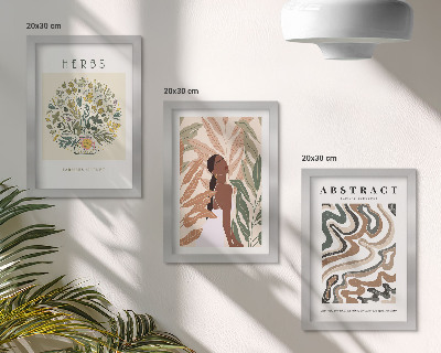 Photo frame wall Boho aesthetic pastel minimalist posters
