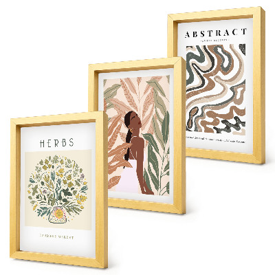 Photo frame wall Boho aesthetic pastel minimalist posters