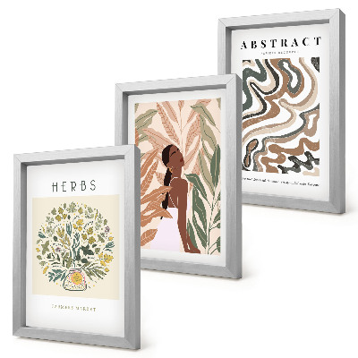 Photo frame wall Boho aesthetic pastel minimalist posters