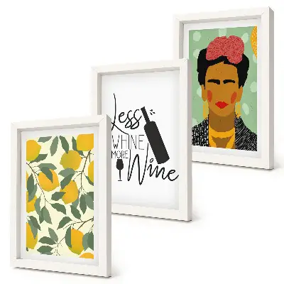 Frida Kahlo wine bottle portrait photo frame wall art