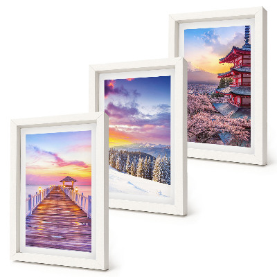 3-piece wall art set Romantic landscapes with picturesque skies