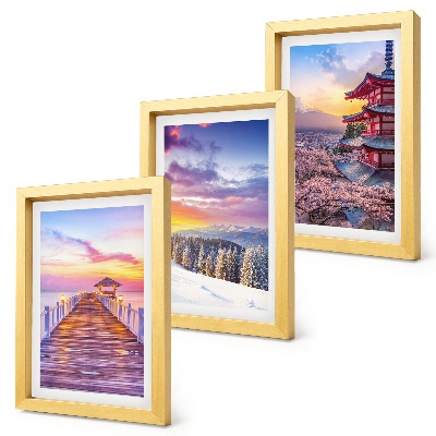 3-piece wall art set Romantic landscapes with picturesque skies