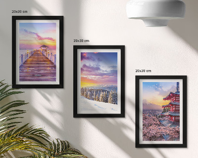 3-piece wall art set Romantic landscapes with picturesque skies