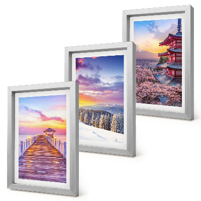 3-piece wall art set Romantic landscapes with picturesque skies