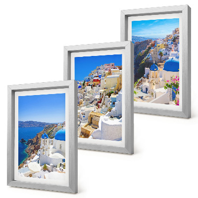 Photo frame wall Landscape architecture views of the city of Oia Santorini Greece
