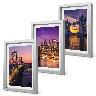 Photo frame wall Sunset Bridges and Cityscapes